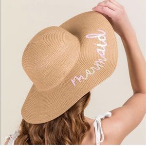 NWT floppy beach hat mermaid sequins